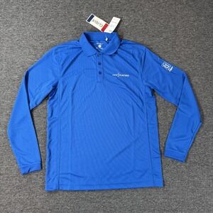 TPC Sawgrass The Players Shirt Mens Small Blue PGA Tour Golf Long Sleeve Polo